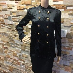 BAIMAIN x H&M Silk Military Shirt with Cold-Tone Bottoms